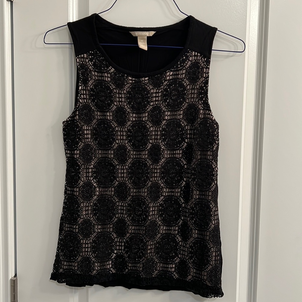 Banana Republic Black Lace Tank M